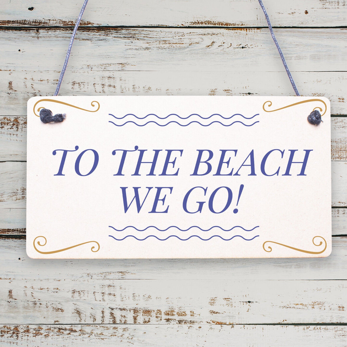 To The Beach Arrow Nautical Seaside Marine Theme Hanging Plaque Sand Gift Sign