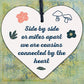 Cousin Birthday Gift Wooden Heart Chic Plaque Keepsake Family Friendship Sign