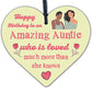 Birthday Gifts For Auntie Thank You Wooden Heart Plaque Shabby Chic Love Sign