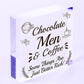 RICH - Chocolate Coffee Men Friendship Gift Hanging Plaque Best Funny Home Sign