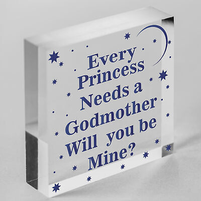 Will You Be My Godmother Plaque Godmother Wood Heart Godmother Asking Request