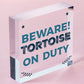 Beware Tortoise Turtle Reptile Pet Animal Sign Home Garden Door Novelty Plaque