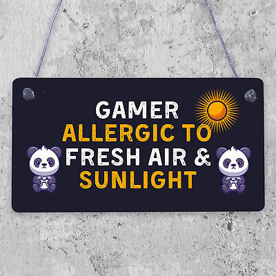 Funny Gamer Gift Gaming Sign For Bedroom Man Cave Son Christmas Birthday Gift