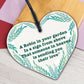 Robin Garden Memorial Grave Wooden Hanging Heart Sign Remembrance Plaque