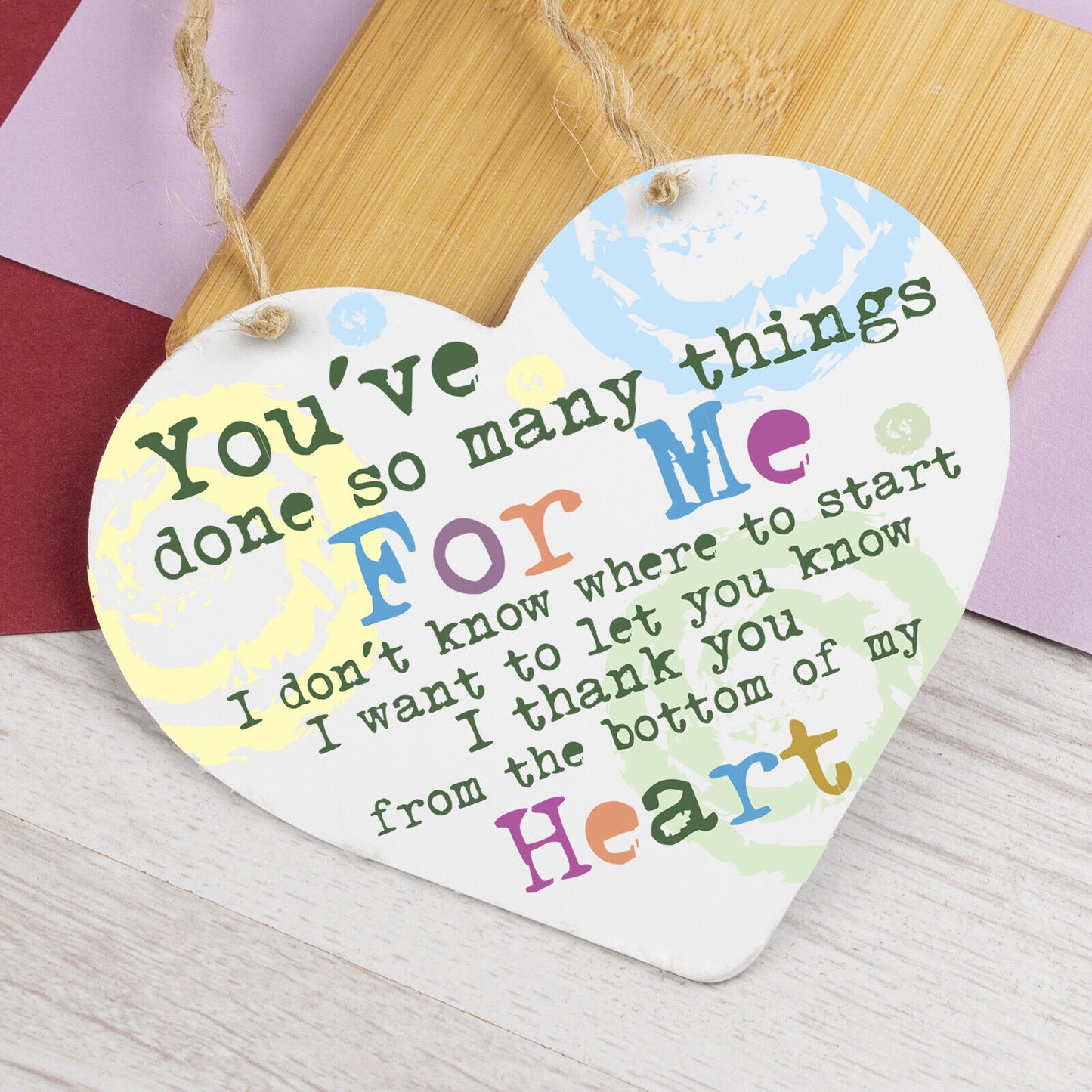 Special Thank You Friend Gift Heart Hanging Sign Teacher Gifts Friendship