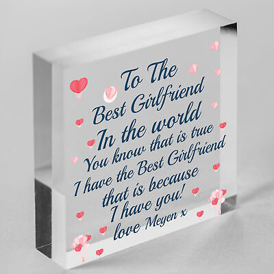 Best Girlfriend Gift Wood Heart Girlfriend Birthday Christmas Anniversary Gift