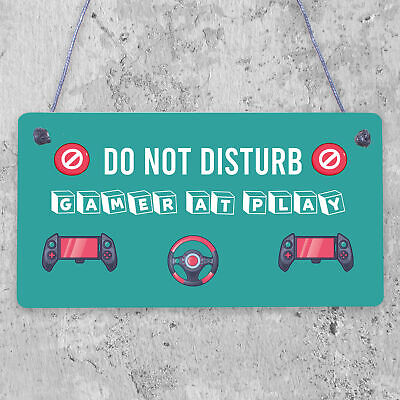 Gamer Gaming Gifts Do Not Disturb Man Cave Bedroom Sign Gift For Son Brother Dad