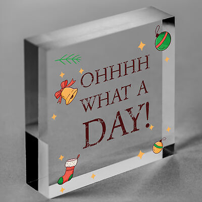 Oh What A Day Wooden Heart Funny Home Decor Sign Friendship Colleague Gifts