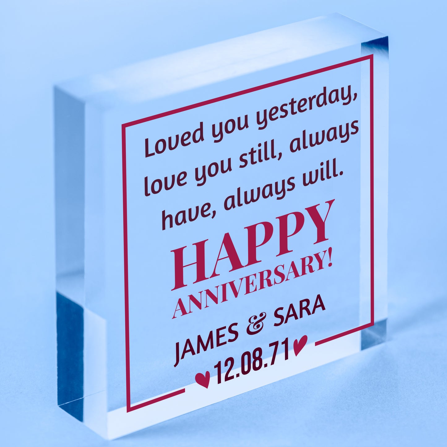 40th Wedding Personalised Anniversary Gifts Ruby Wedding Anniversary 40 Years