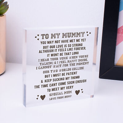 To My Mummy To Be Plaques Gifts From Bump BABY SHOWER Baby Girl Boy Present