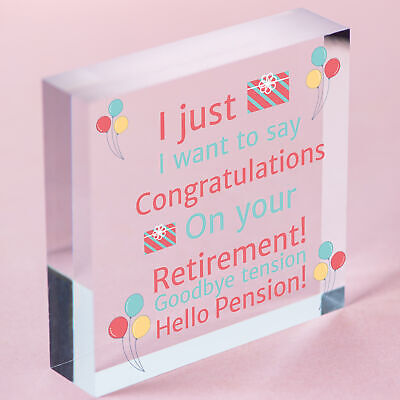 Funny Retirement Gifts for Him Her Heart Colleague Leaving Gift Friend Plaque