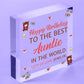 Special Happy Birthday Auntie Gifts Engraved Heart Auntie Love Gift