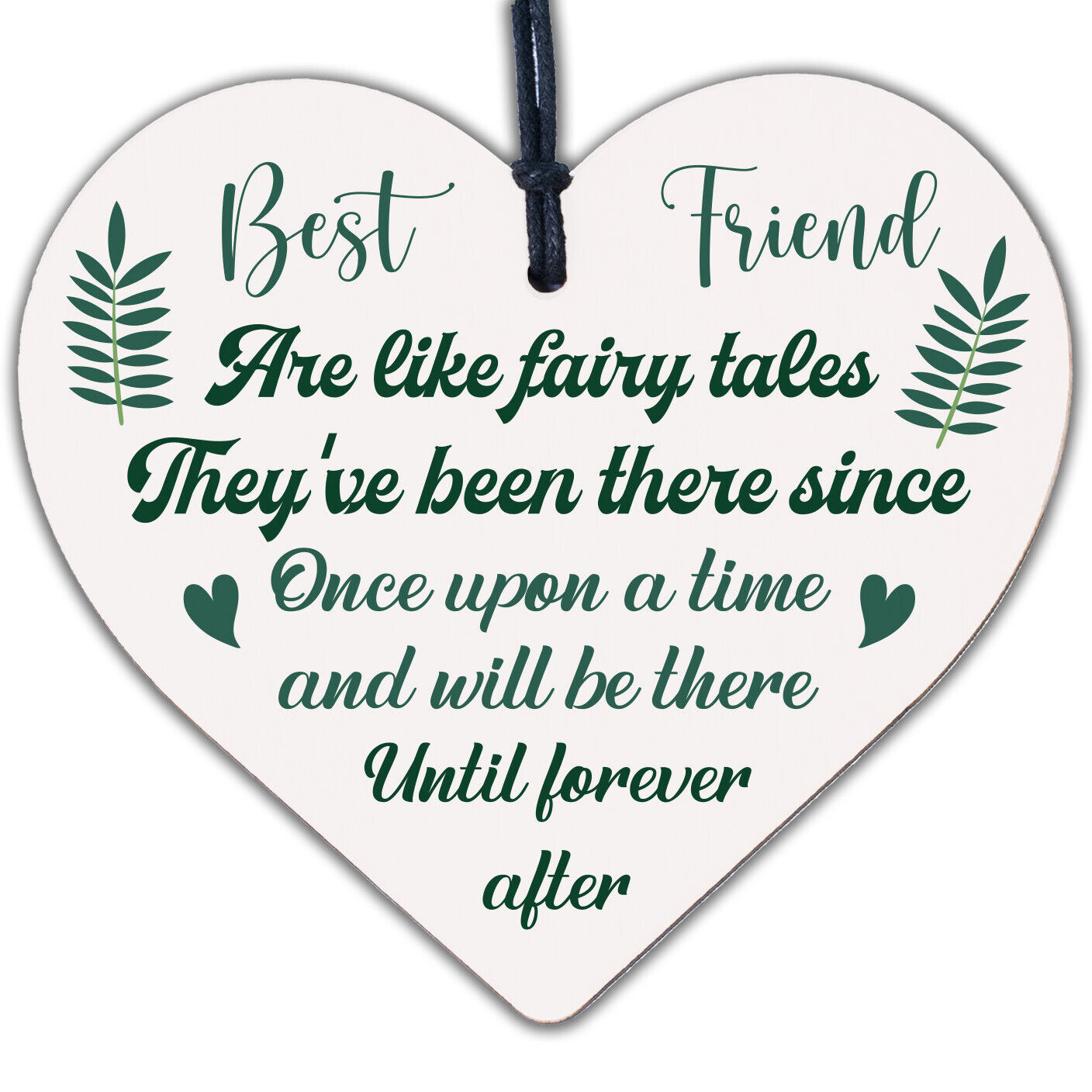 Best Friend Friendship Plaque Wooden Heart Thank You Christmas Birthday Gifts