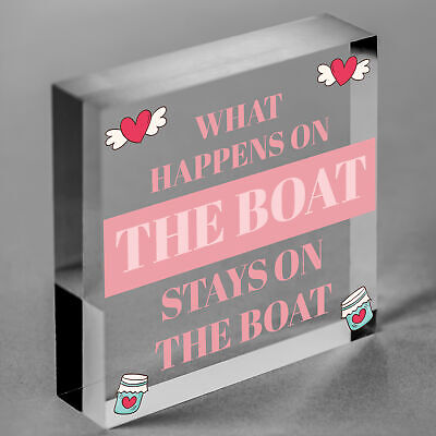 What Happens On The Boat Nautical Decor Shabby Chic Hanging Beach Sign Plaque