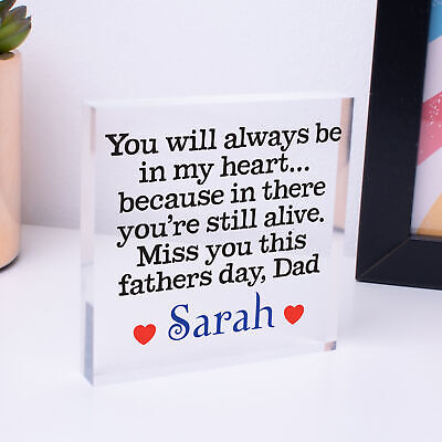 Personalised Thinking Of You On Fathers Day Dad Robin Memorial Remembrance Dad