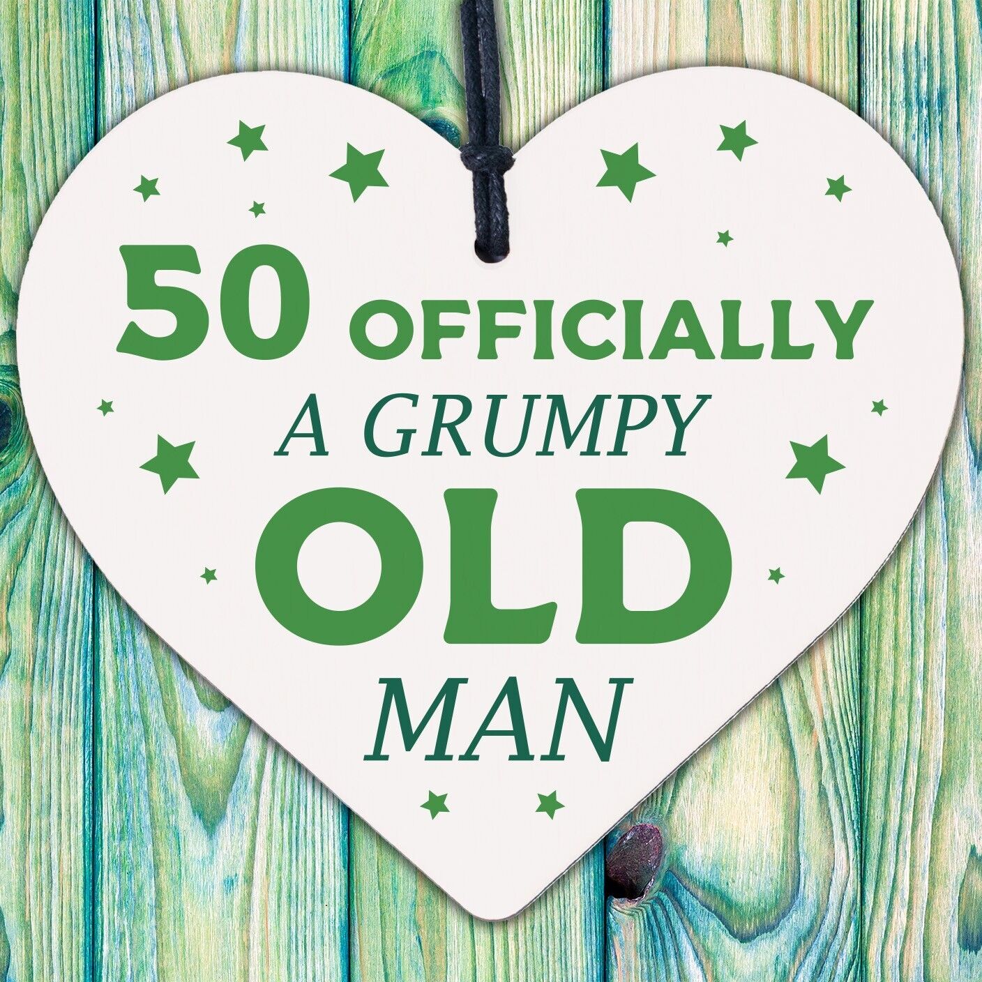 Rude 50th Birthday Funny Wooden Heart Birthday Gift For Dad Uncle Gift For Him