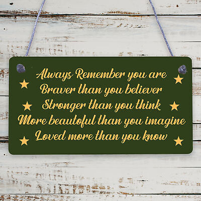 Stronger Inspirational Plaque Friendship Gifts Friendship Quote Love Sign