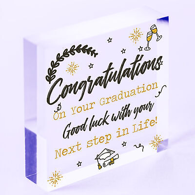 Congratulations On Your Graduation Wooden Heart Plaque Present Graduate Gifts