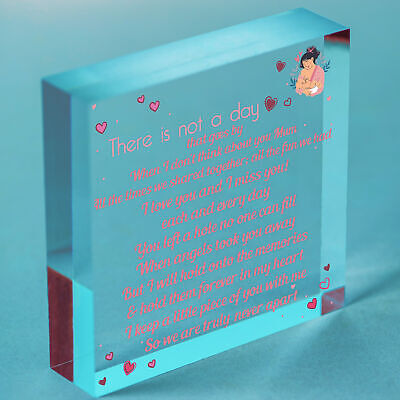 Mum Memorial Gifts Mum Memorial Plaques Wooden Heart Mum Memorial Birthday