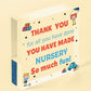 THANK YOU Gift For Teacher Teaching Assistant Leaving Nursery School Gift Plaque