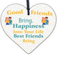 Best Friends Bring Prosecco Wooden Hanging Heart Plaque Novelty Alcohol Sign New