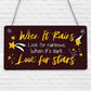 When It Rains Rainbows Stars Wooden Hanging Plaque Sign Love Friendship Gift