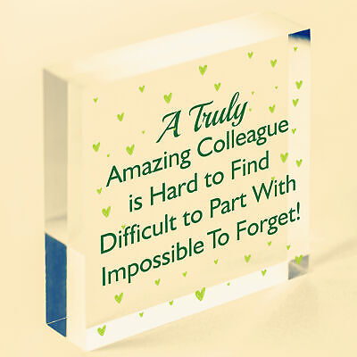 Amazing Colleague Gift Leaving New Job Gift Goodbye Friendship Plaque Keepsake