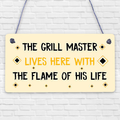 Funny BBQ Sign For Outdoor Hanging Wall Sign For Shed Garden Sign Gift For Men