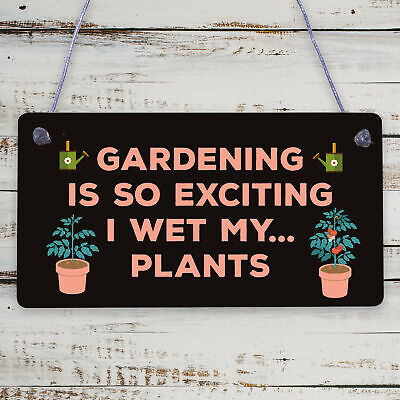 Funny Garden Signs I WET MY PLANTS Summerhouse Garden Shed Sign Outdoor Plaque