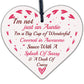 Crazy Auntie Plaque Wooden Heart Funny Auntie Gift For Birthday Xmas Thank You