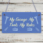 My Garage My Tools My Rules Man Cave Shed Hanging Plaque Father's Day Sign Gift