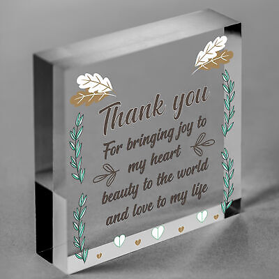 Thank You Gift Wedding Anniversary Wood Heart Gift For Her Husband Wife Friend