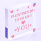 Funny Valentines Day Card For Him Her TO DO LIST Joke Husband Wife Card