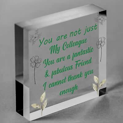 Colleague Fantastic Friend Wooden Heart Plaque Friendship Thank You Work Gift