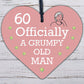 Rude 60th Birthday Funny Wooden Heart Birthday Gift For Dad Grandad Gift For Him