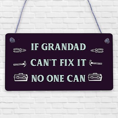 Shed Garage Sign Wall Plaque Workshop Man Cave Grandad Dad Father Birthday Gift