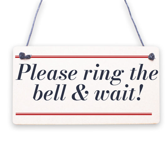 PLEASE RING THE BELL House Door Hanging Plaque Garden Home Decor Sign Notice