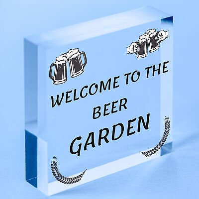 Beer Garden Bar Sign For Garden Pub Man Cave Shed Plaque Alcohol Friend Gift