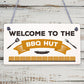 BBQ Hut Garden Sign Summer House Bar Man Cave Shed Plaque Friendship Gift