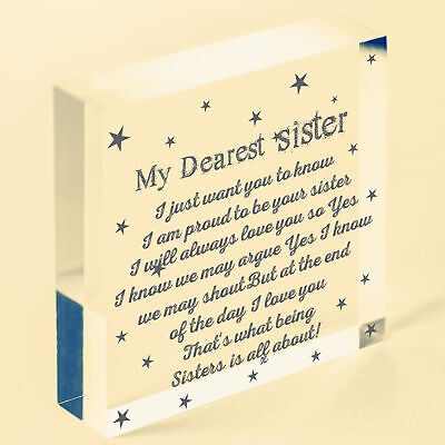 Sister Gift Birthday Gift For Sister Keepsake Poem Wooden Heart Friendship Sign