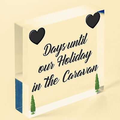 CHALKBOARD Countdown To Caravan Holiday Caravan Sign Funny Novelty Caravan Gift