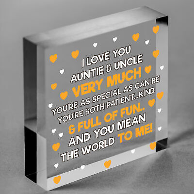 Special Auntie Gift Wood Heart Sign Auntie Birthday Xmas Gift From Niece Nephew