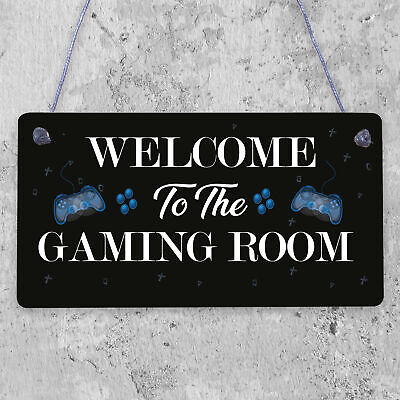 Gaming Room Sign Welcome Sign For Man Cave Boys Bedroom Gamer Gift