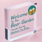 Welcome Sign Beer Garden Signs Wall Pub Garden Plaques Alcohol Friendship Gift