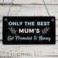 Plaque ONLY THE BEST MUMS Get PROMOTED To NANNY Nan Baby Gift Sign Chic Grandma