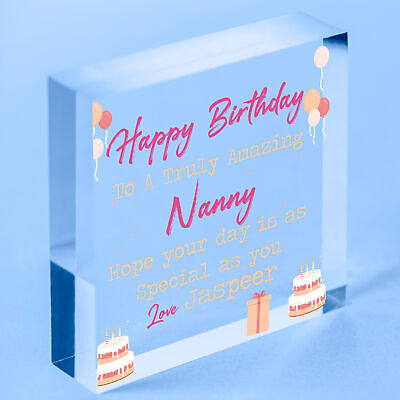 Special Happy Birthday Nan Gifts Engraved Heart Nan Gift From Grandchildren