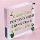 Grandads Potting Shed Sign Hanging Plaque Shed Garden Sign Grandad Gift For Him