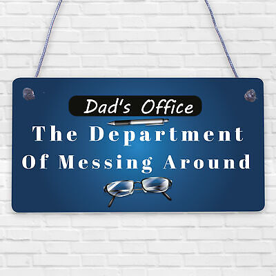 Dad's Office Funny Novelty Father's Day Man Cave Hanging Plaque Shed Gift Sign