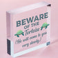 Beware Of The Tortoise Sign Hanging Wall Plaque Funny Pet Gift Turtle Sign Gift