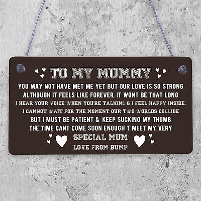 To My Mummy To Be Plaques Gifts From Bump BABY SHOWER Baby Girl Boy Present